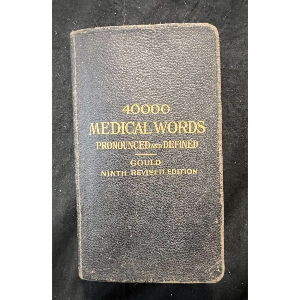 Antique Gould's Pocket Medical Dictionary 40000 Words 1930 Ninth Revised Edition